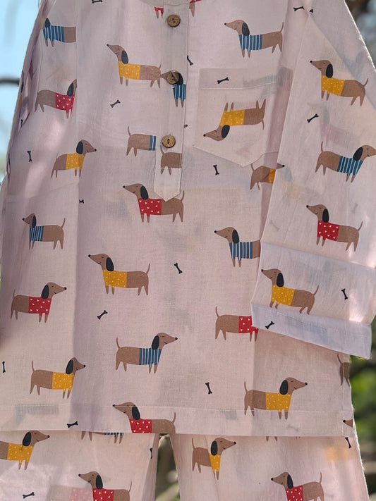 Unisex Night Dress - Dog Print - 47
