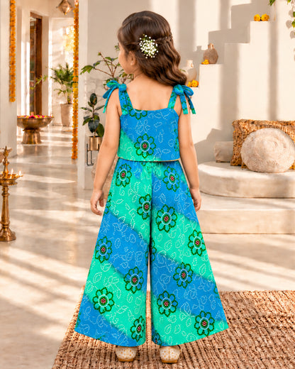 Girls Ethnic Palazzo Set - Bandhani 160