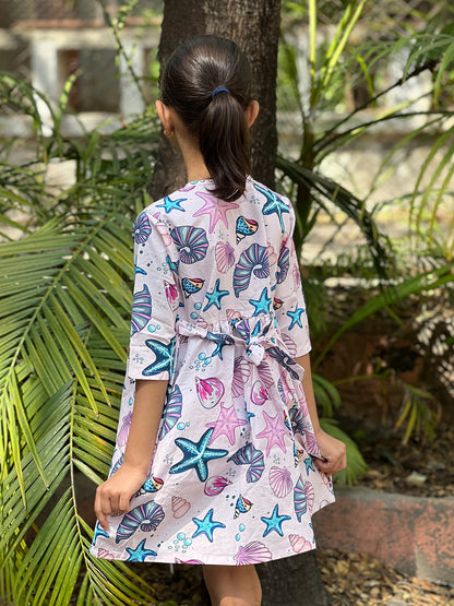 Ocean Pop Dress – Girls’ Cotton Frock - 96