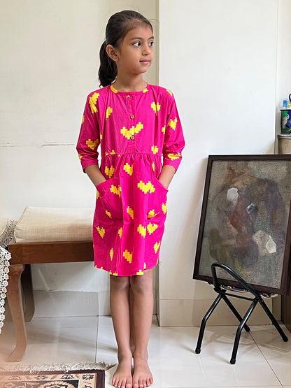 Pixie Heart Dress – Girls’ Cotton Frock - 97