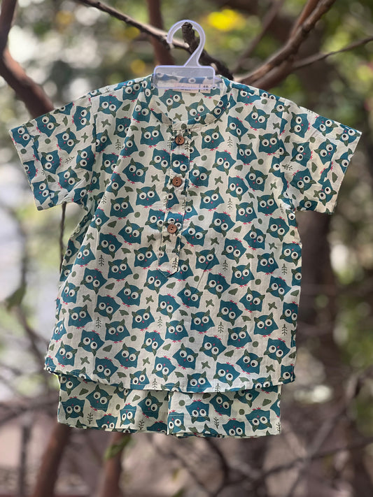 Unisex Co-ord Set – Owl Print - 104