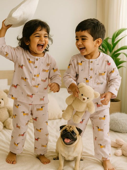 Unisex Night Dress - Dog Print - 47